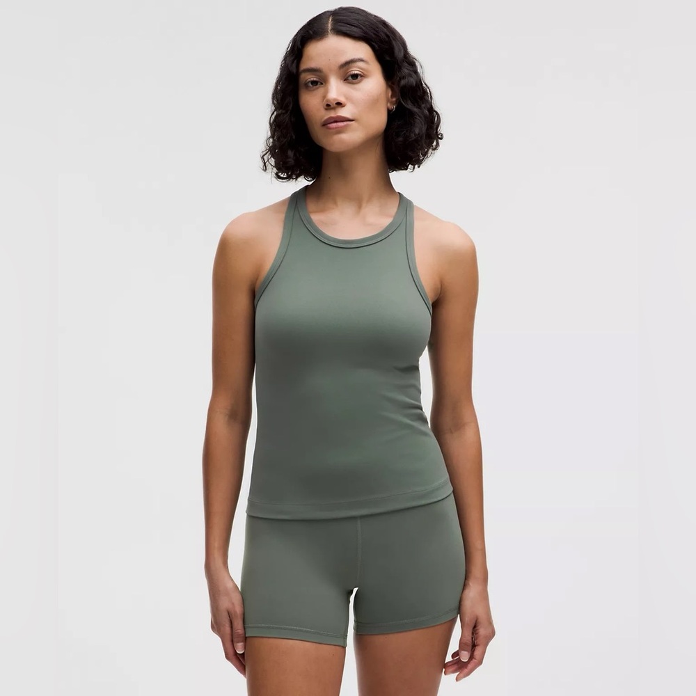 LULU LEMON Align Waist-Length Racerback Tank Top
Size 8
Color: Dark Forest
